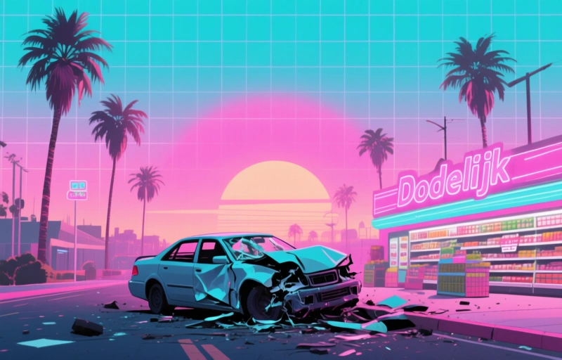 Dodelijk ongeval: auto crasht in supermarkt Los Angeles