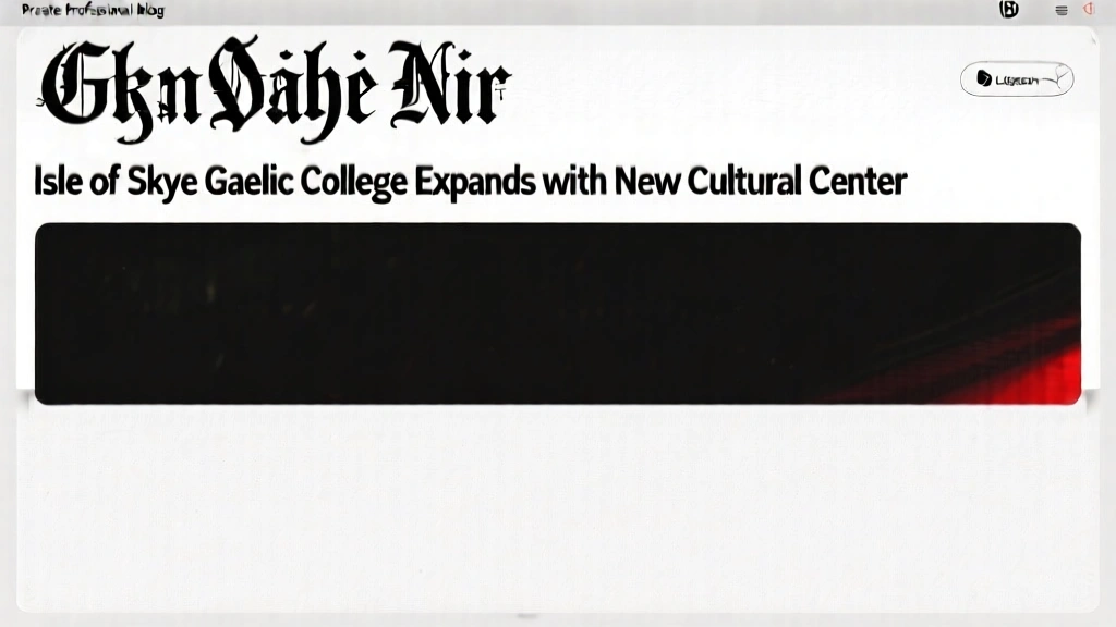 Isle of Skye Gaelic College Expands with New Cultural Center