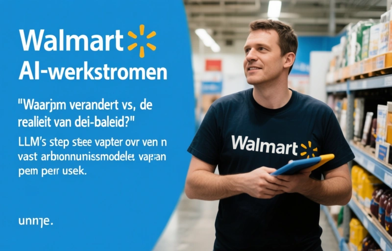 Visuele weergave van Walmart AI-werkstromen vs. de realiteit van de balans