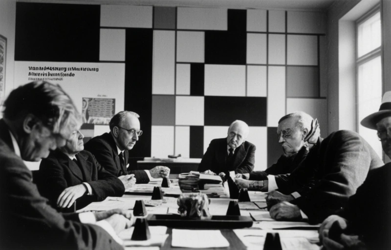 Visual representation of Van Doesburg Meets the Hungarian Avant-Garde