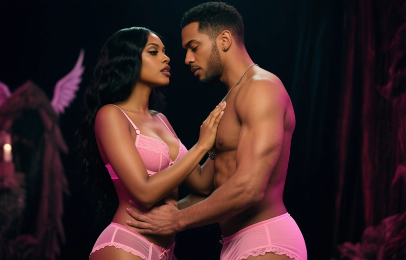 Visual representation of Zariah Aura and Rebel Rhyder in New Evil Angel Scene
