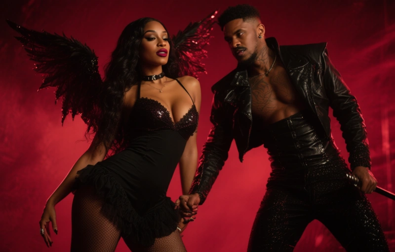 Visual representation of Zariah Aura and Rebel Rhyder in New Evil Angel Scene