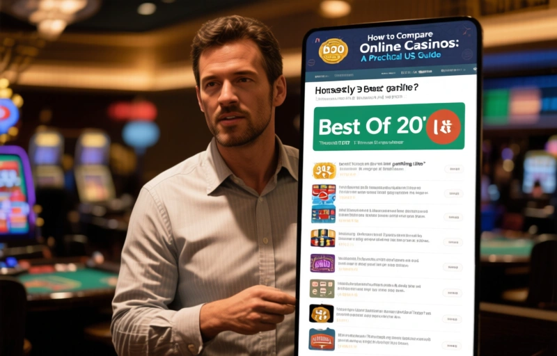 Visual representation of How to Compare Online Casinos