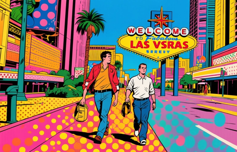 Visuelle Darstellung von Las Vegas in Eile