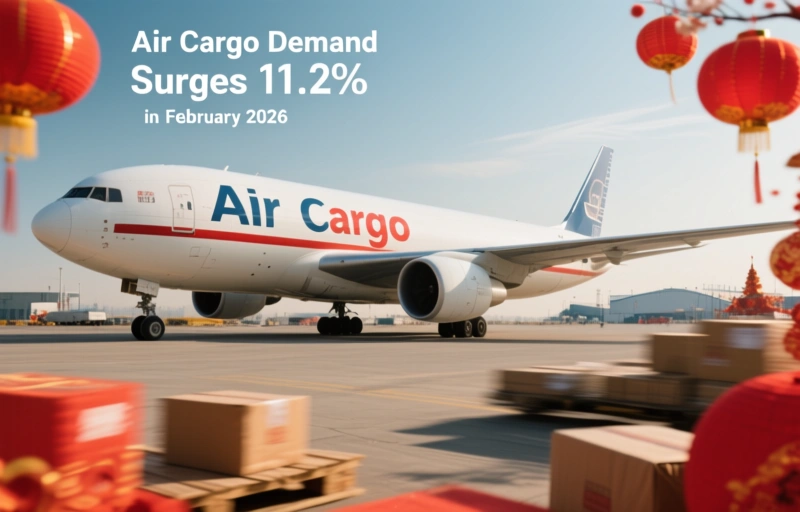 Visual representation of Air Cargo Demand Surges 11.2% in February 2026