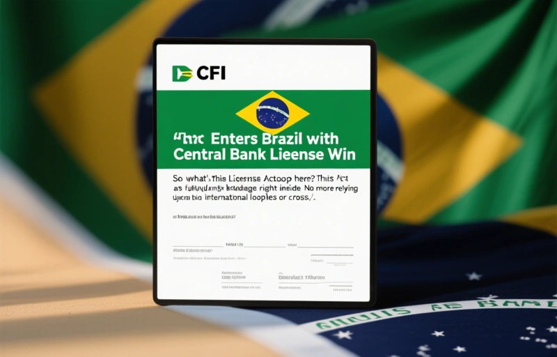 Visual representation of CFI Enters Brazil with Central Bank License Win
