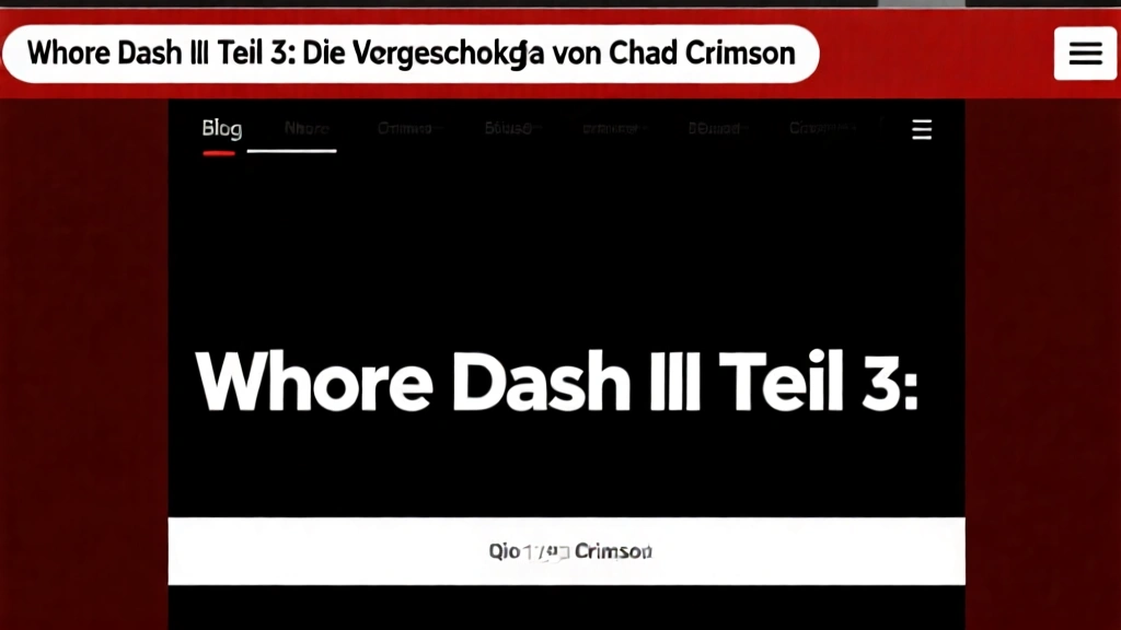 Whore Dash III Teil 3: Die Vorgeschichte von Chad Crimson