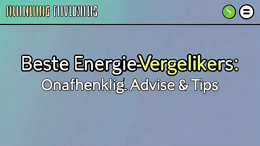 Beste Energie Vergelijkers: Onafhankelijk Advies & Tips