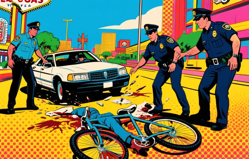 Fuga tras atropello a ciclista en Las Vegas: investigación