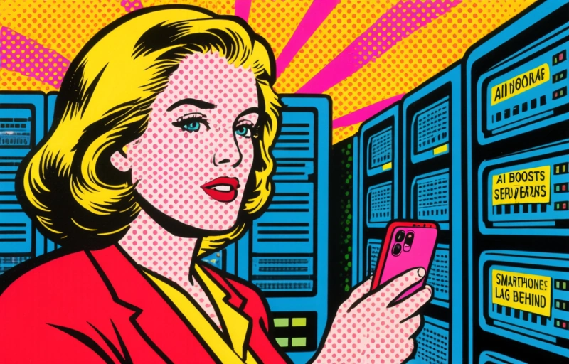 AI Boosts Servers While Smartphones Lag Behind