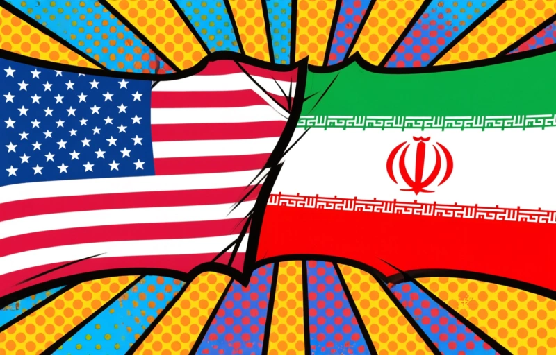 Visuele weergave van Aandelen op weg naar historische winstreeks door AI en Iran-hoop