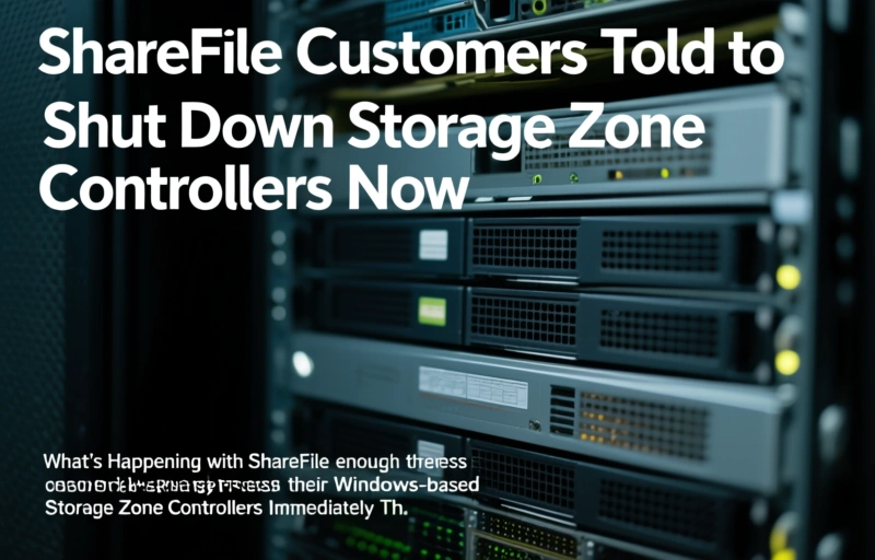 Visual representation of ShareFile Customers Told to Shut Down Storage Zone Controllers Now