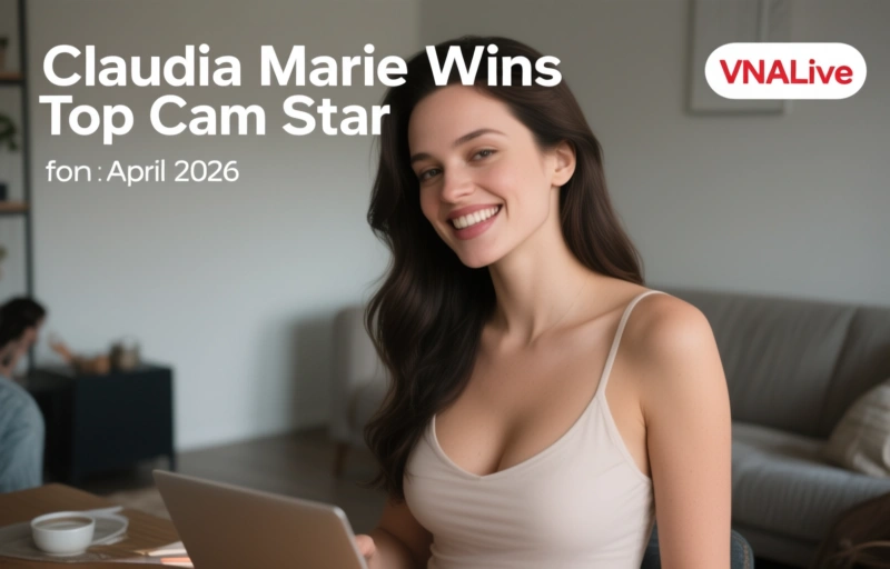 Claudia Marie Wins Top Cam Star on VNALive for April 2026