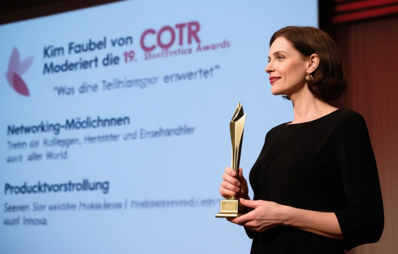 Visuelle Darstellung von Kim Faubel von COTR moderiert die 19. StorErotica Awards