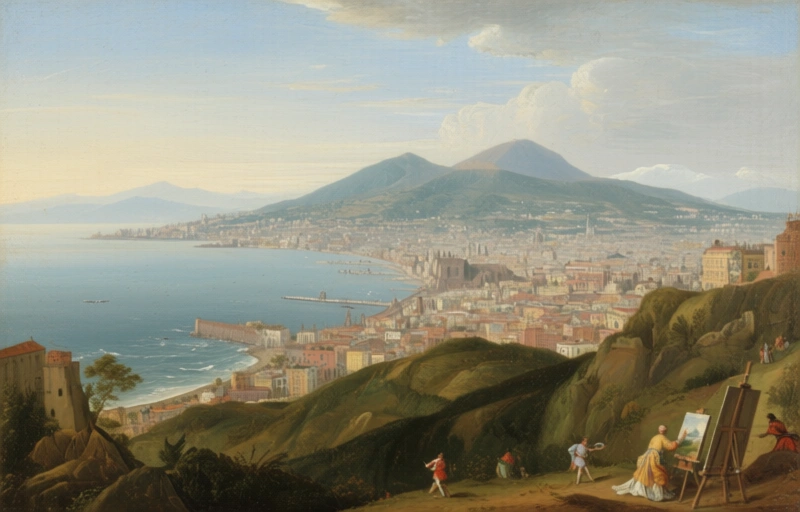 Visual representation of Jan van Stinemolen's 1582 Naples Panorama