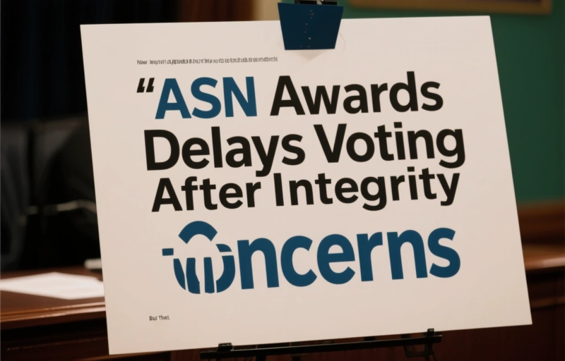 Visual representation of ASN Awards Delays Voting After Integrity Concerns