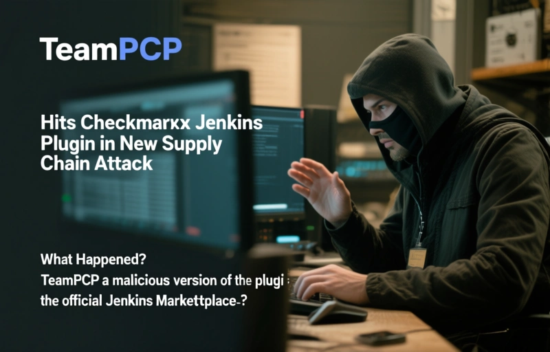 Visual representation of TeamPCP Hits Checkmarx Jenkins Plugin in New Supply Chain Attack