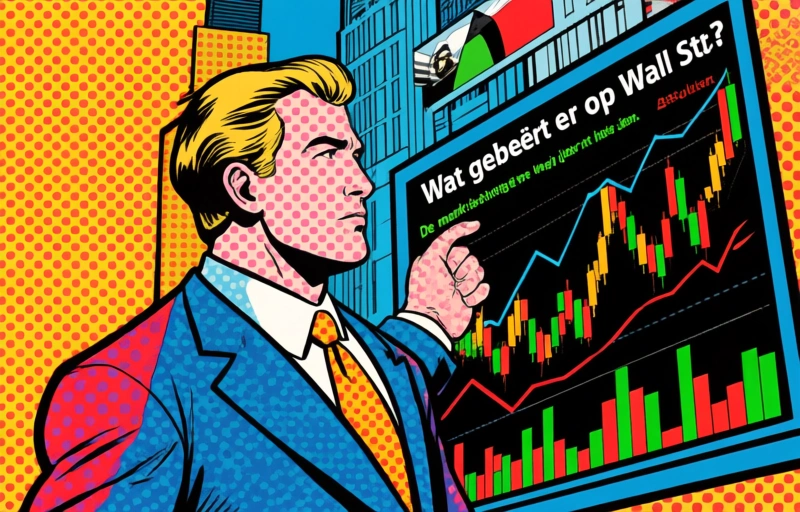 Visuele weergave van Wall Street-spektakel