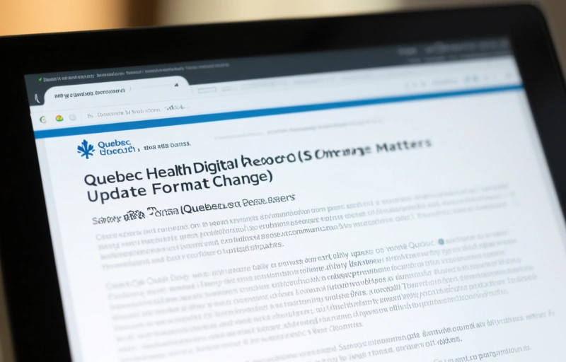 Visual representation of Quebec Health Digital Records Update Format Change