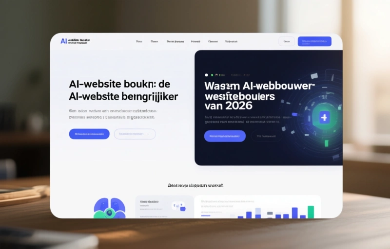 Visuele weergave van AI-website bouwen