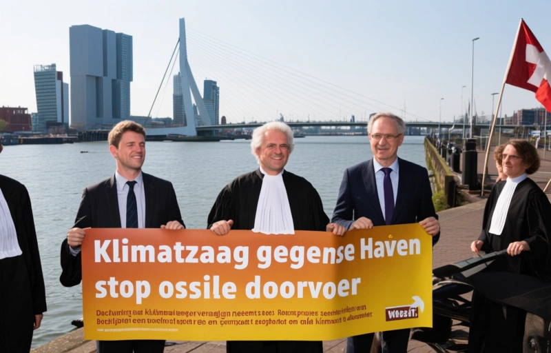 Visuele weergave van Klimaatzaag tegen Rotterdamse Haven