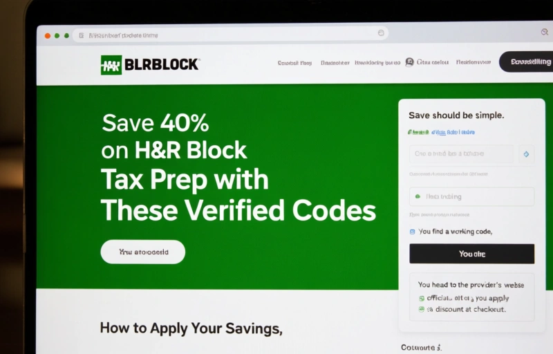 Visual representation of Save 40% on H&R Block Tax Prep with These Verified Codes