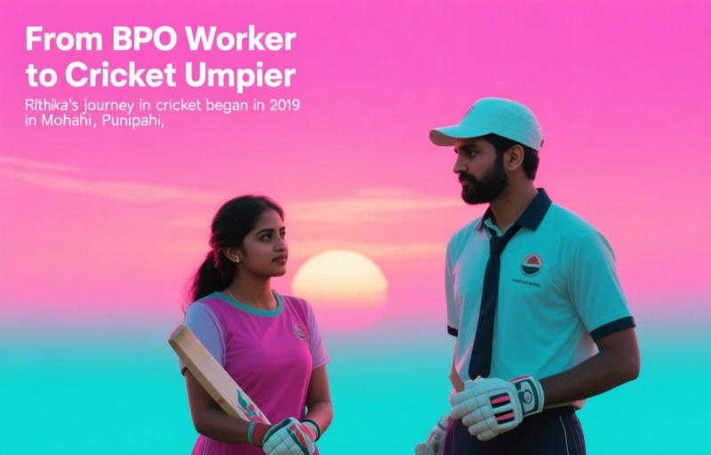 Visual representation of India's First Transwoman Cricket Umpire Makes History