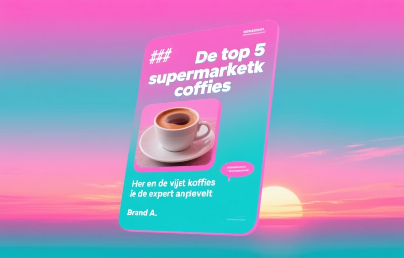 Visuele weergave van 5 beste supermarktkoffies volgens een expert