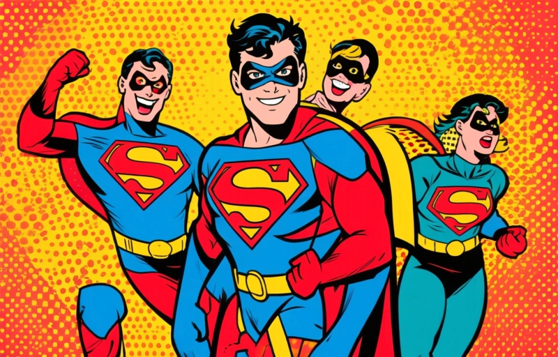 Visuele weergave van Superhelden, ninja's en paasmysteries op Cartoon Network