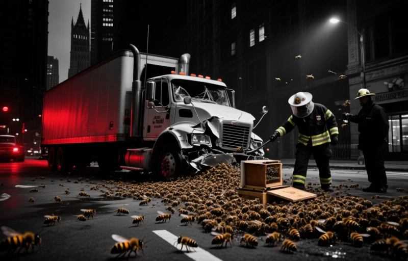 Million Bee Rescue After Truck Crash Near Downtown