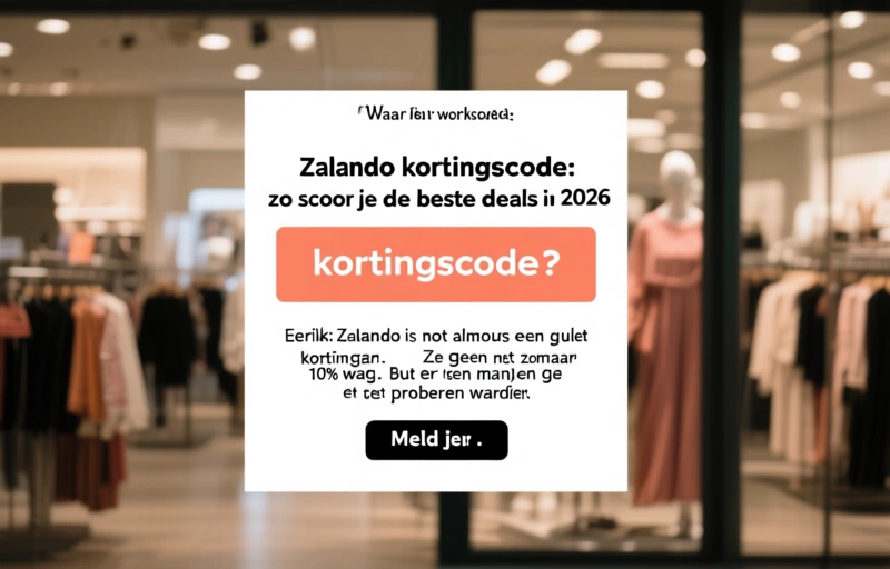 Visuele weergave van Zalando kortingscode