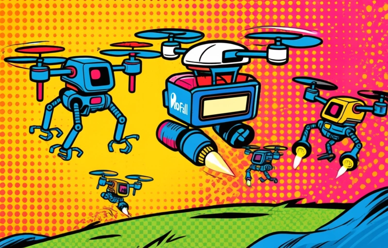 Visual representation of NASA's Rabbit-Like Drones to Scout Moon Base Site