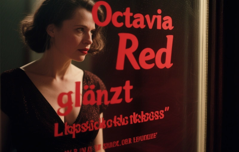 Visuelle Darstellung von Octavia Red glänzt in 'Lipstick on the Glass'