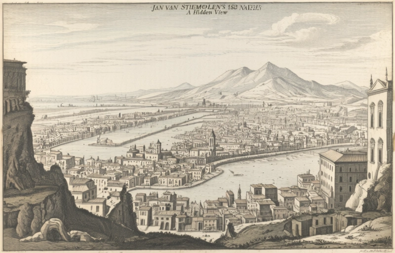 Visual representation of Jan van Stinemolen's 1582 Naples Panorama