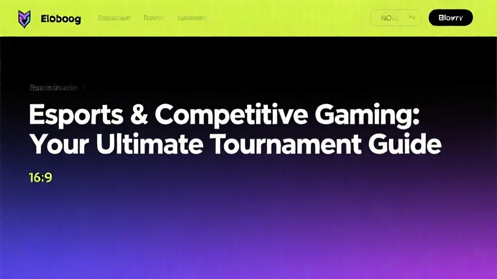 Esports & Competitive Gaming: Your Ultimate Tournament Guide