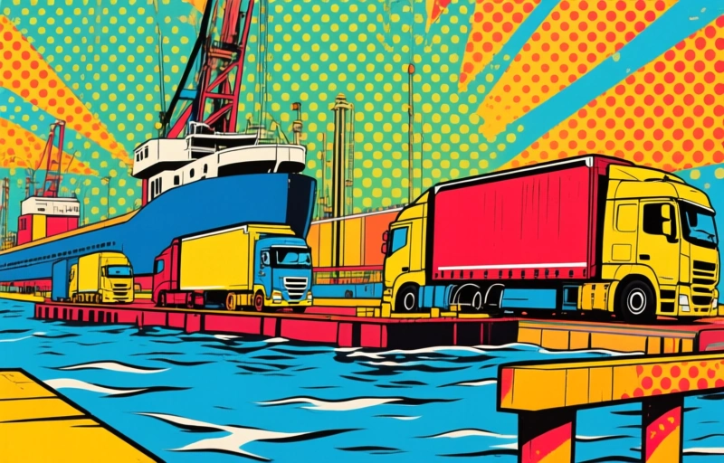 Visuele weergave van Emissiecontrole op vrachtwagens in Antwerpse haven