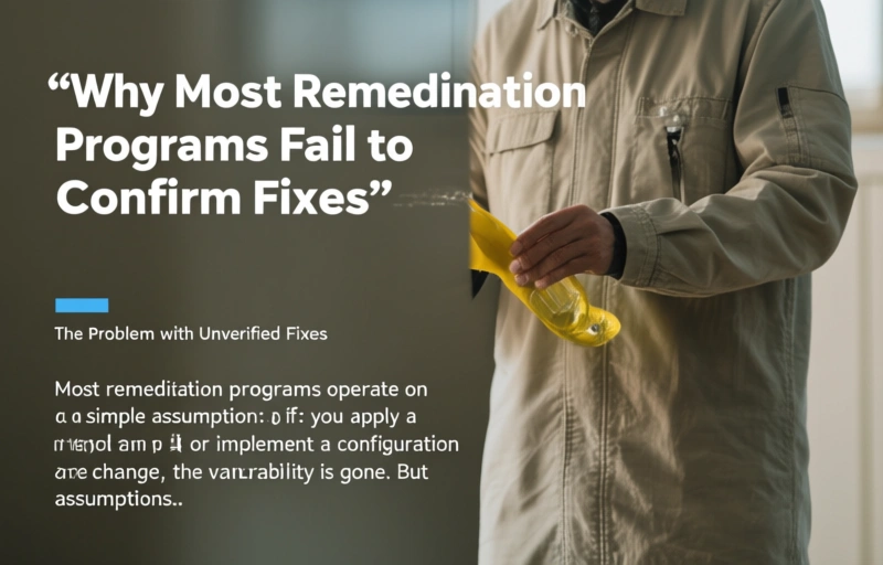 Visual representation of Why Most Remediation Programs Fail to Confirm Fixes