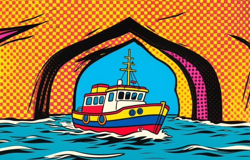 Visuele weergave van Aanval op Indiaas vrachtschip in Golf van Oman