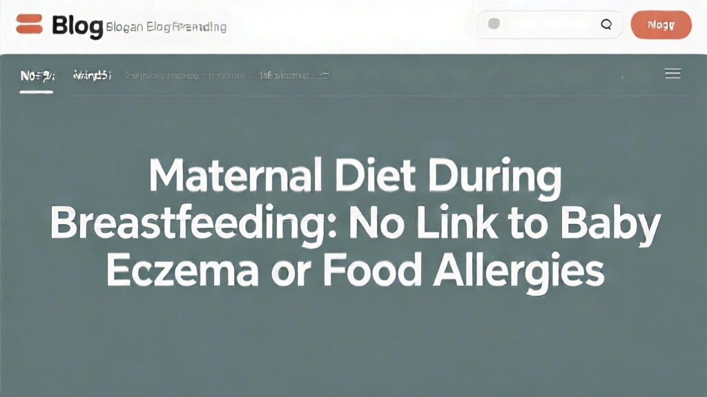 Maternal Diet During Breastfeeding: No Link to Baby Eczema or Food Allergies