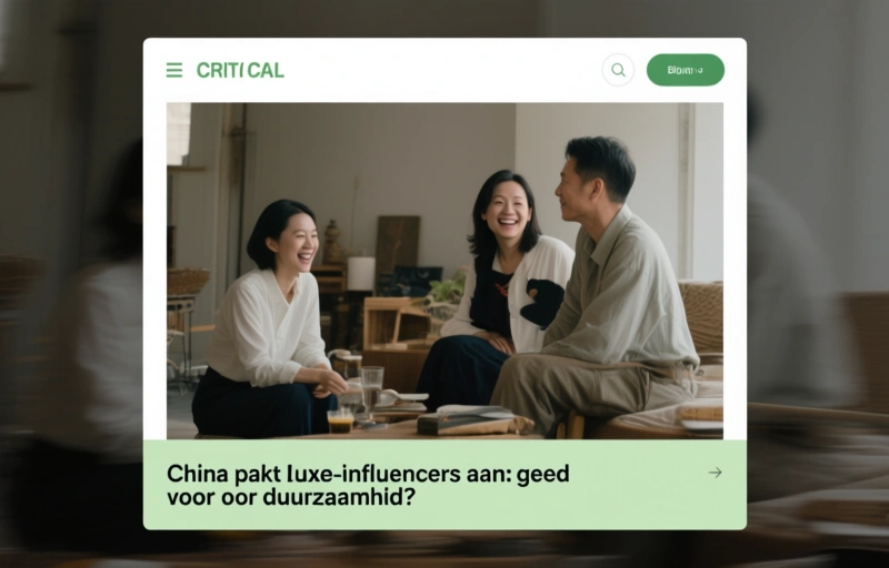 China pakt luxe-influencers aan: goed voor duurzaamheid?