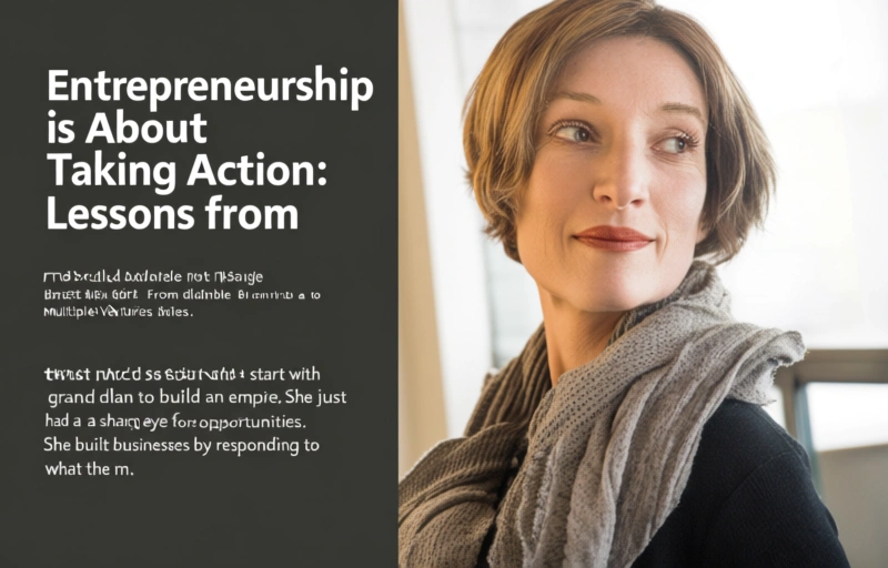 Visual representation of Entrepreneurship is About Taking Action