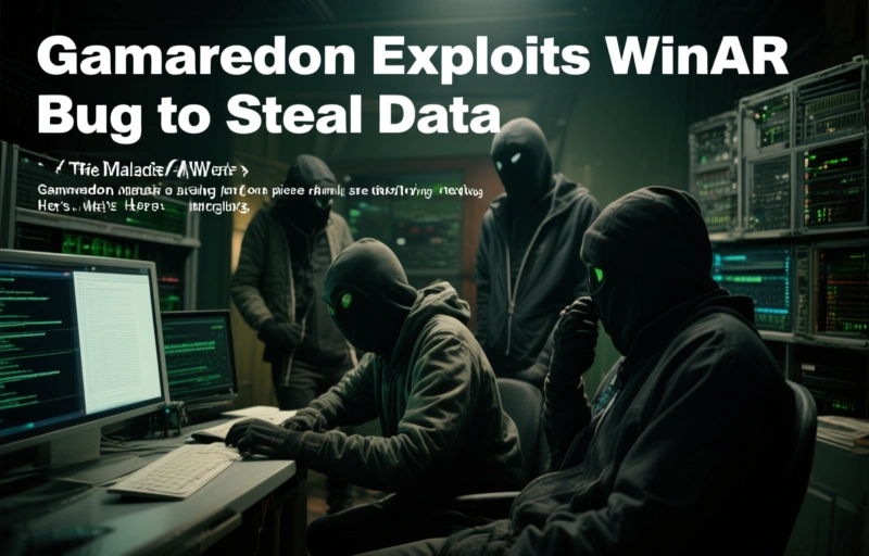 Visual representation of Gamaredon Exploits WinRAR Bug to Steal Data
