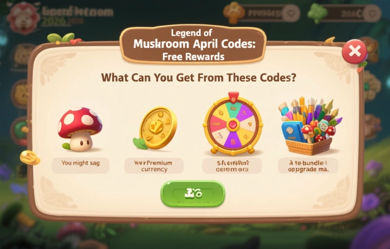 Visual representation of Legend of Mushroom April 2026 Codes