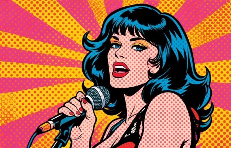 Visuelle Darstellung von Cyndi Lauper schimpft gegen Störer in Las Vegas Show