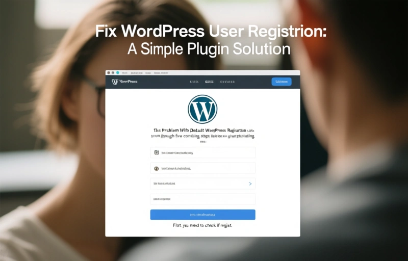 Visual representation of Fix WordPress User Registration