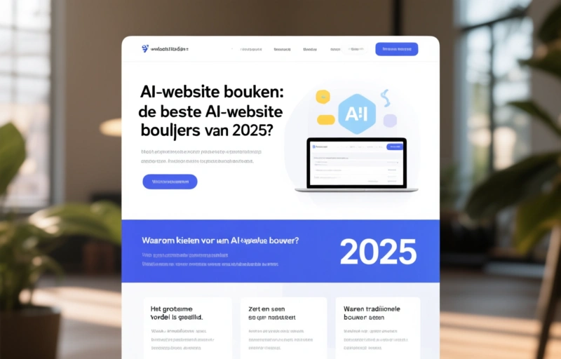 Visuele weergave van AI-website bouwen
