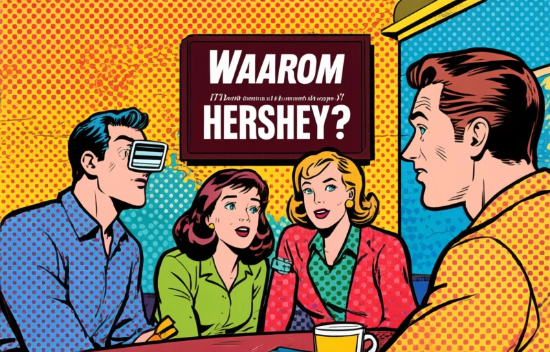 Visuele weergave van Hershey-aandelen profiteren van WK en jubileum VS