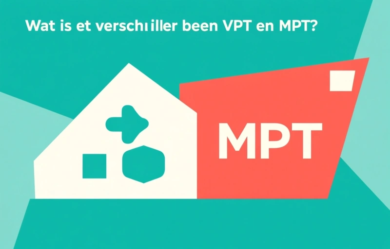Visuele weergave van VPT-kosten vier keer hoger dan MPT
