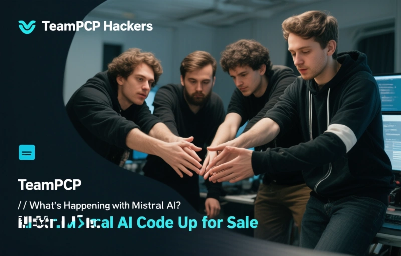 Visual representation of TeamPCP Hackers Put Mistral AI Code Up for Sale