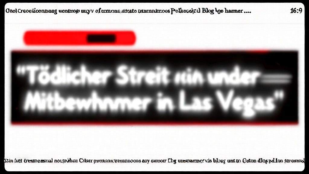 Tödlicher Streit unter Mitbewohnern in Las Vegas
